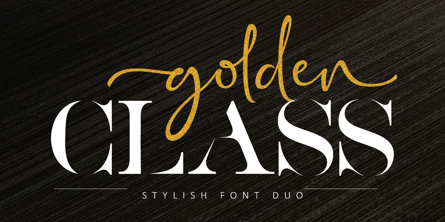 Beispiel einer Golden Class Font Duo Class Script-Schriftart